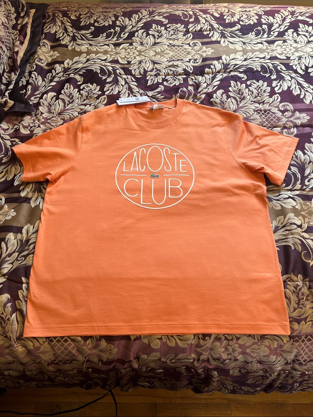 Lacoste Orange Crewneck Lacoste Club Graphic Tee